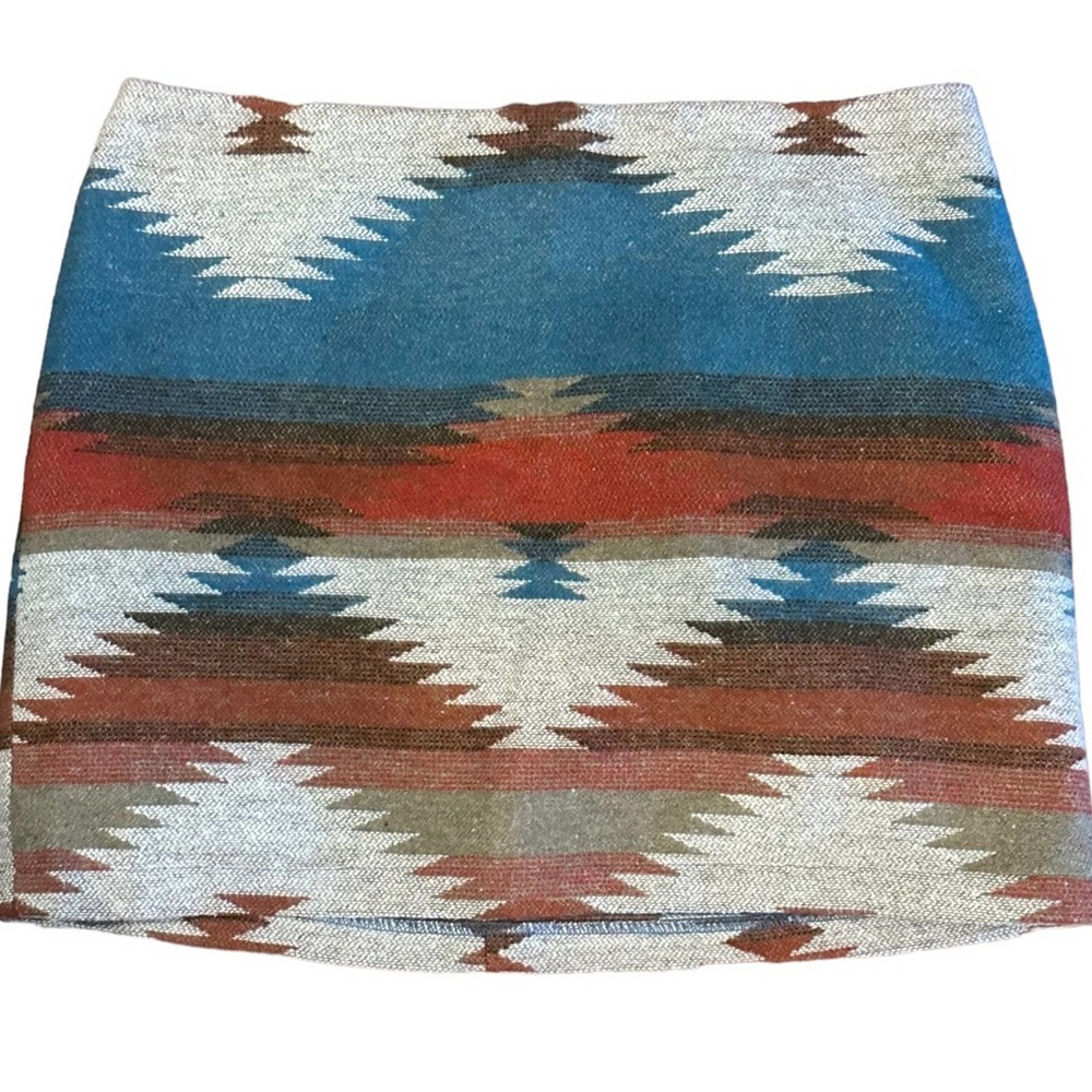 American Eagle Aztec Print Fully Lined Mini Skirt